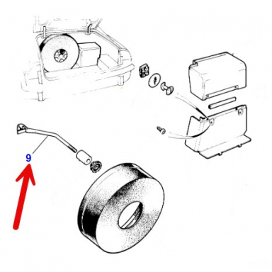 USED SPARE TIRE HOLD DOWN BOLT, EARLY STYLE  CCC5673